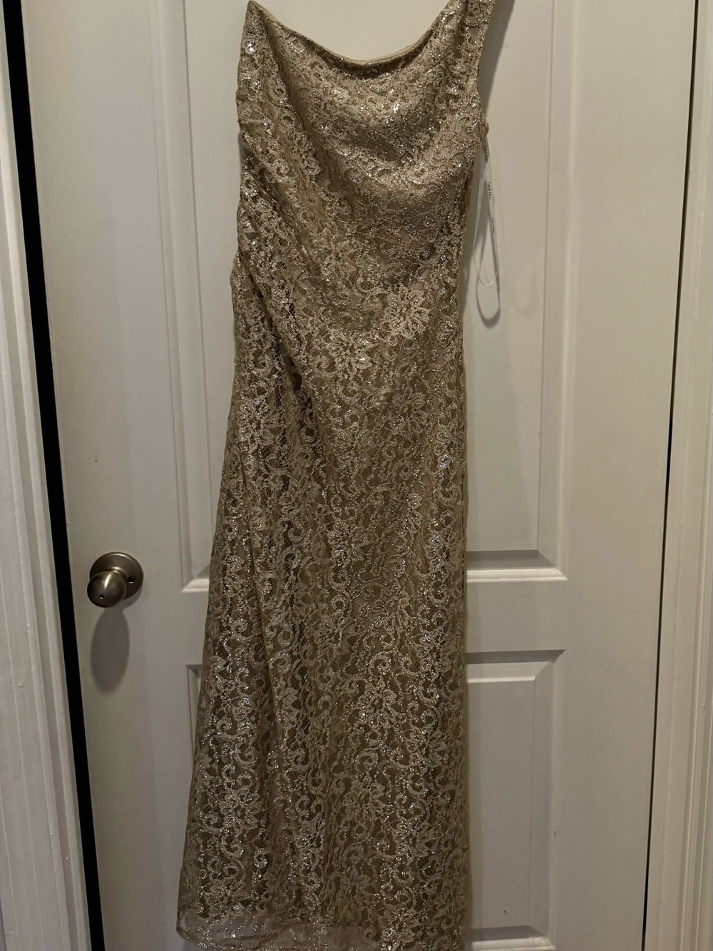 Calvin Klein Gold Lace Sequin Maxi Skirt